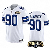 Men & Women & Youth Dallas Cowboys #90 DeMarcus Lawrence White 2023 F.U.S.E. NFC East Champions Patch Stitched Jersey,baseball caps,new era cap wholesale,wholesale hats